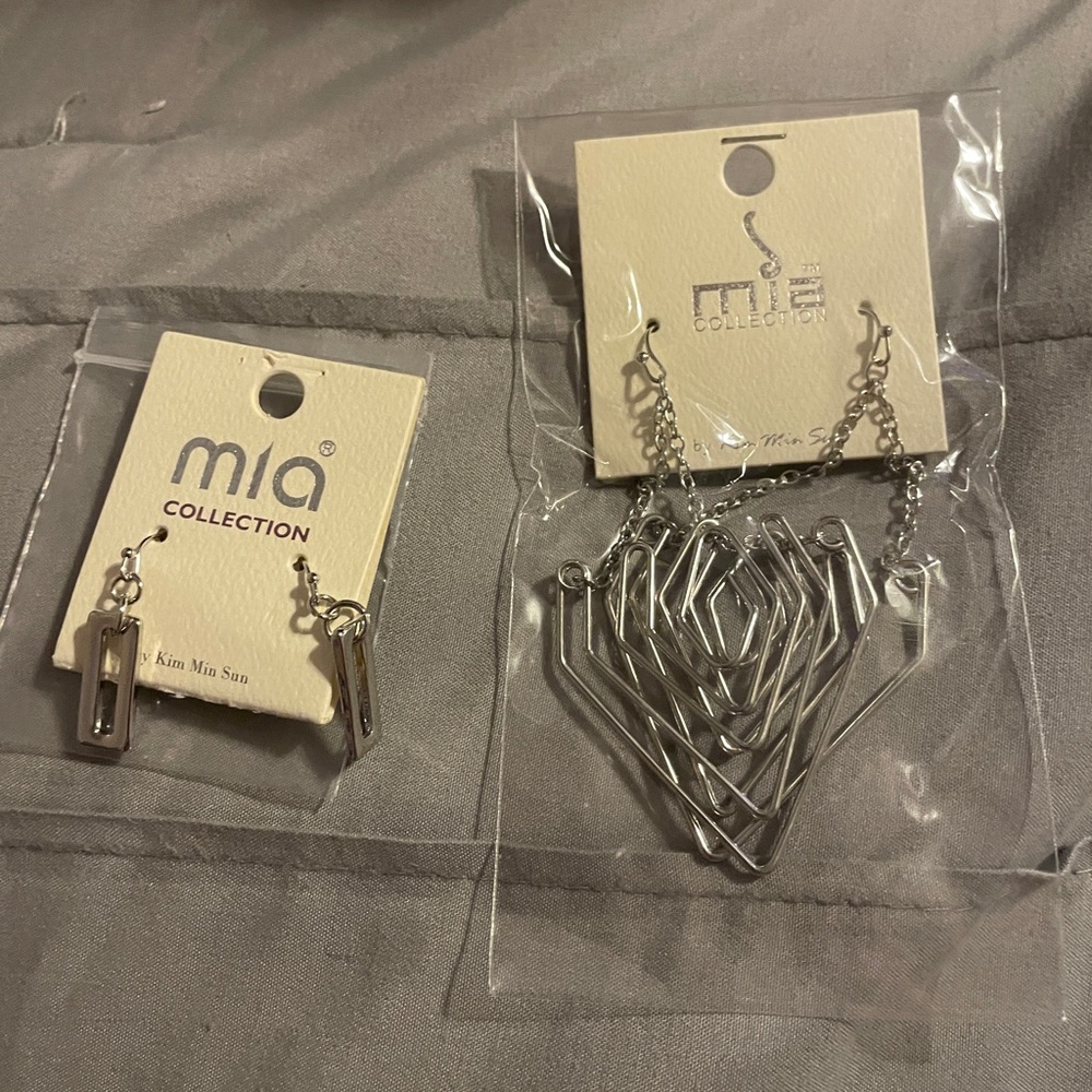 Brand New MIA COLLECTION Silver Modern Jewelry Set Party‎ Business